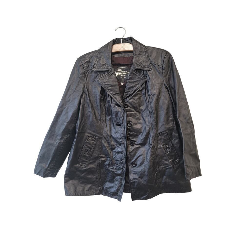 The Tannery by Montgomery Ward Black Leather Jacket